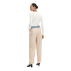 Desigual Beige Viscose Flared Pants