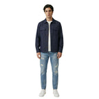 Gianni Lupo Blue Lyocell Jacket