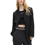 Karl Lagerfeld Black Polyester Blazer