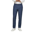 Borghese Blue Linen Casual Pants