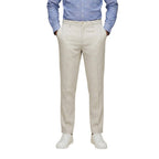 Borghese White Linen Casual Pants
