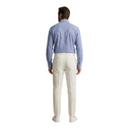 Borghese White Linen Casual Pants