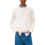 Tommy Hilfiger Jeans Cream Recycled Cotton Sweatshirt