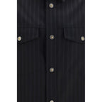 Versace Black Wool Oves Aries Shirt