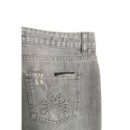 Philipp Plein Grey Fabric Women Jeans