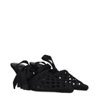 Jacquemus Black Fabric Strap-On Sandals