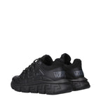 Versace Black Fabric Athletic Sneakers