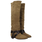 Isabel Marant Green Leather Over The Knee
