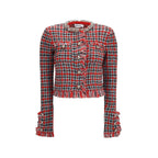 Self-Portrait Red Cotton Full-Length Jacket
