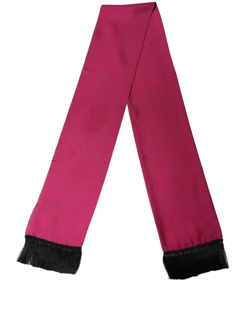 Dolce & Gabbana Men Burgundy Silk Fringed Lace Stole Scarf