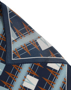Dolce & Gabbana Navy Blue Abstract Square Pocket Foulard Scarf