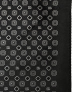 Dolce & Gabbana Black White Patterned Pocket Square Scarf