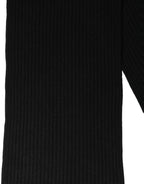Dolce & Gabbana Men Black Wool Knitted Neck Shawl Scarf