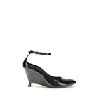 PINKO Black Calf Leather Bos Taurus Platform Pumps