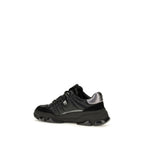 PINKO Black Calf Leather Bos Taurus Chunky Sneakers