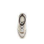 PINKO Beige Calf Leather Bos Taurus Chunky Sneakers