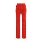 Chloé Red Cotton Casual Pants