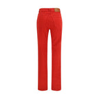 Chloé Red Cotton Casual Pants