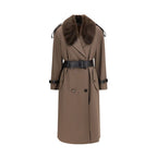 Burberry Brown Cotton Coat
