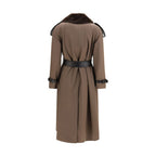 Burberry Brown Cotton Coat