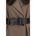 Burberry Brown Cotton Coat