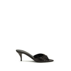 Saint Laurent Black Calf Leather Bos Taurus Sandals