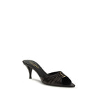 Saint Laurent Black Calf Leather Bos Taurus Sandals