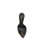 Saint Laurent Black Calf Leather Bos Taurus Sandals