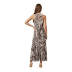Guess Brown Polyester Long Dress