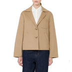 Max Mara Brown Polyamide Full-Length Jacket