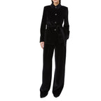 Max Mara Black Cotton Casual Pants