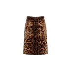 Max Mara Brown Cotton Midi Skirt