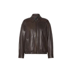 Max Mara Brown Lamb Leather Leather Jacket