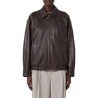 Max Mara Brown Lamb Leather Leather Jacket