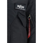 ALPHA INDUSTRIES Black Polyester Bomber