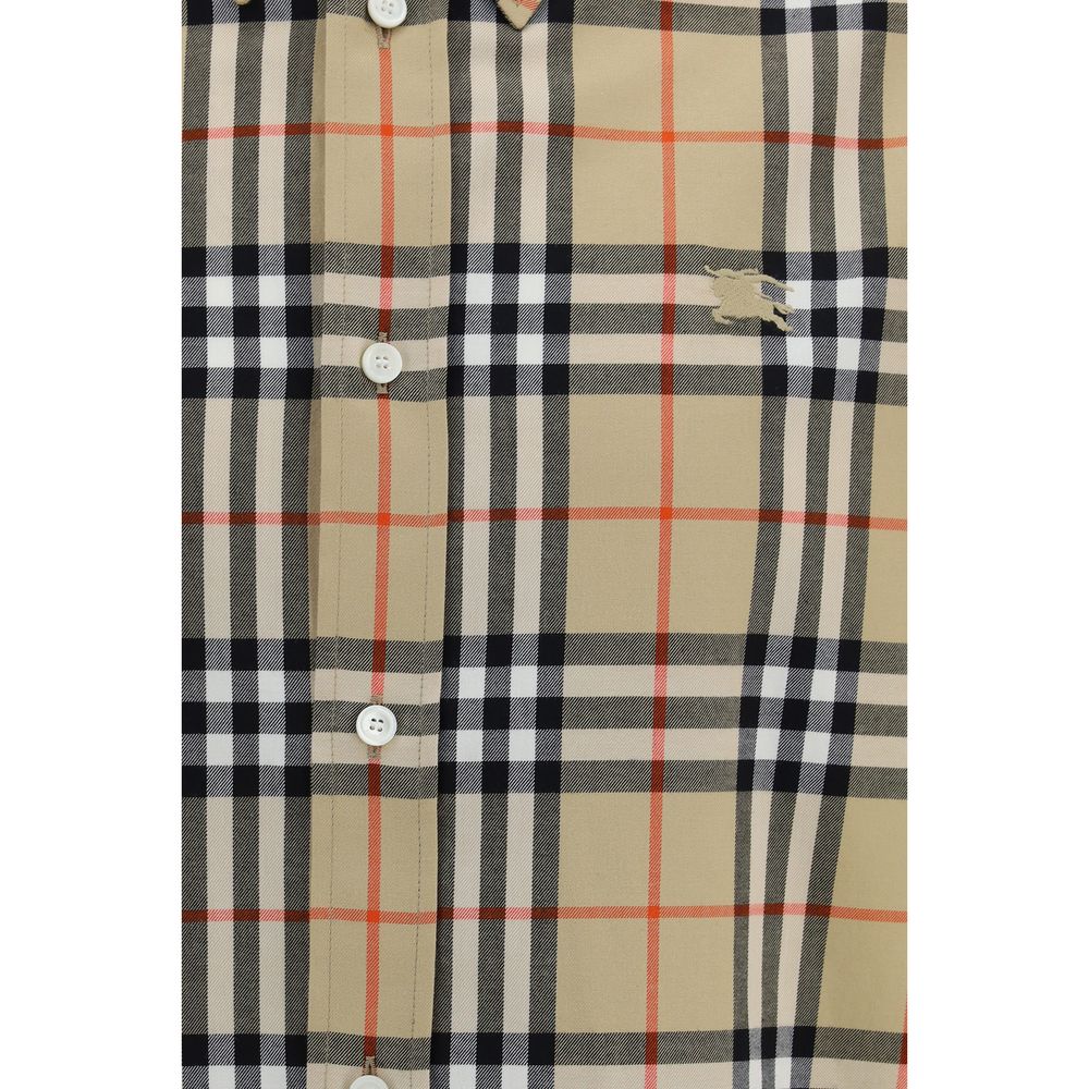 Burberry Beige Cotton Pattern Shirt