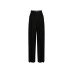 Max Mara Black Elastane Casual Pants
