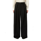 Max Mara Black Elastane Casual Pants