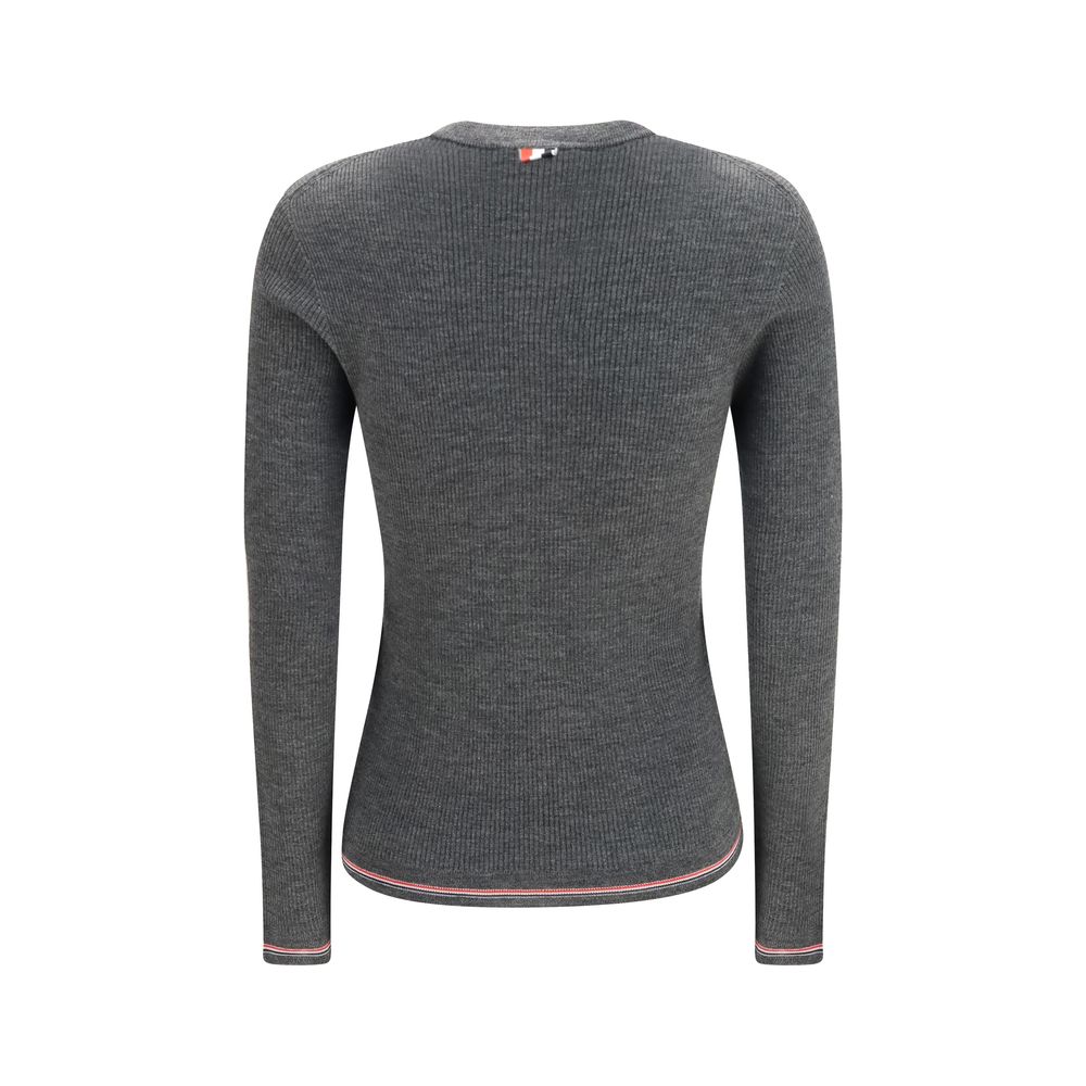 Thom Browne Gray Wool Oves Aries Cardigan