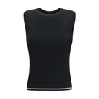 Thom Browne Black Wool Oves Aries Sleeveles T-Shirt