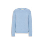 Max Mara Blue Alpaca Leather Sweatshirt