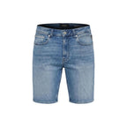 Replay Blue Cotton Bermuda Shorts