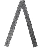 Dolce & Gabbana Men Gray Bee Silk Skinny Twilly Foulard Scarf