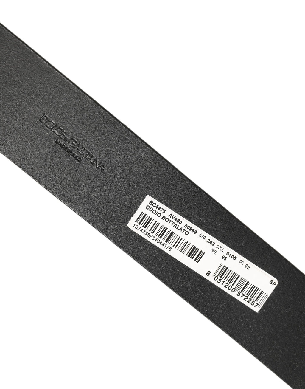 Dolce & Gabbana Black Leather Silver Tone Square Buckle Belt