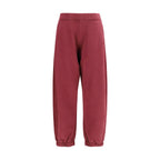 Off-White Purple Cotton Casual Pants