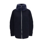 Herno Blue Wool Oves Aries Full-Length Jacket
