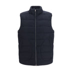 Herno Blue Wool Oves Aries Sleeveless Jacket