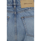 Ami Paris Blue Cotton Flared Jeans