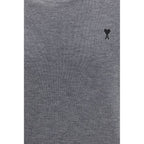 Ami Paris Gray Wool Oves Aries Sweatshirt