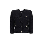 Balmain Black Viscose Shell Jacket